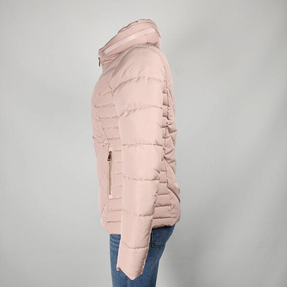 Guess Pink Hooded Puffer Jacket Size S - Picture 4 of 10
